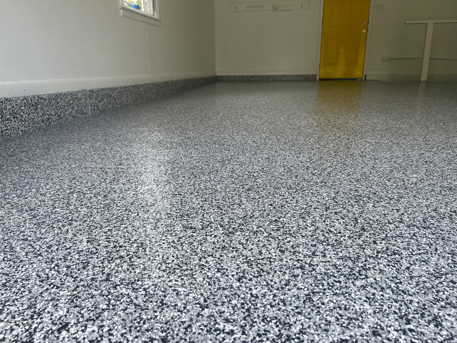 interior garage floor coated with polyurea